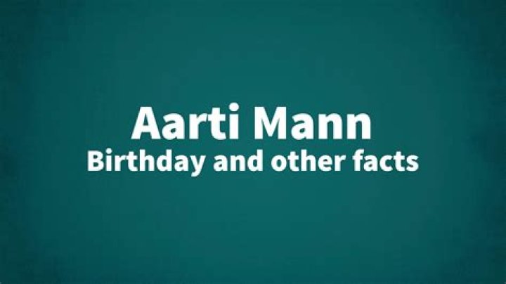 Aarti Mann (tvactress) Wiki,Age,Birthday,Biography,Height,Net Worth ..